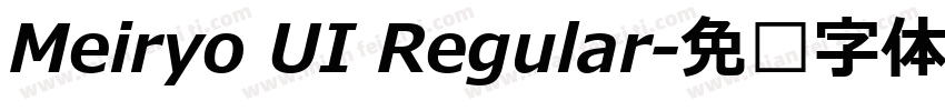 Meiryo UI Regular字体转换